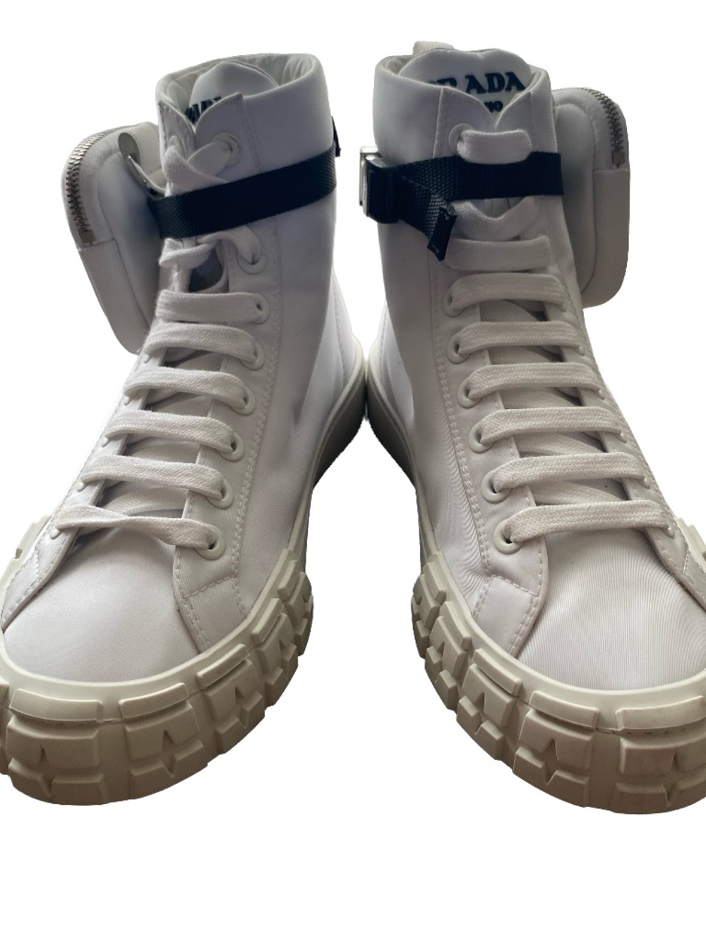 (MSRP: $1370) Prada Unisex Re-Nylon Nylon High Top Sneakers - Picture 3 of 9